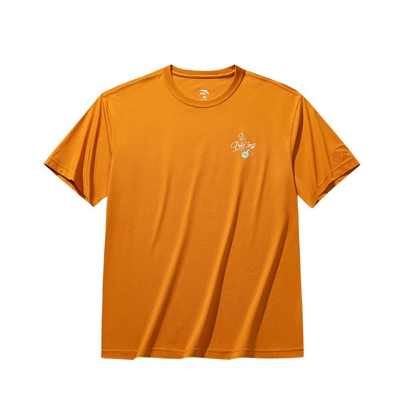 Anta Fan Zhendong Cool Brew Tee Unisex Tops Orange Yellow 152628107-2 M