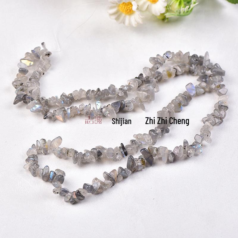 

Натуральные разноцветные хрустальные бусины из крошки - Агат, Халцедон, Флюорит, Гранат