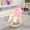 Schaukelpferd Schaukeltier mit Soundeffekt, Griffige Griffe, Plüsch Schaukeltier für Babys Schaukelsitz für Kleinkinder 1,5-3 Monate