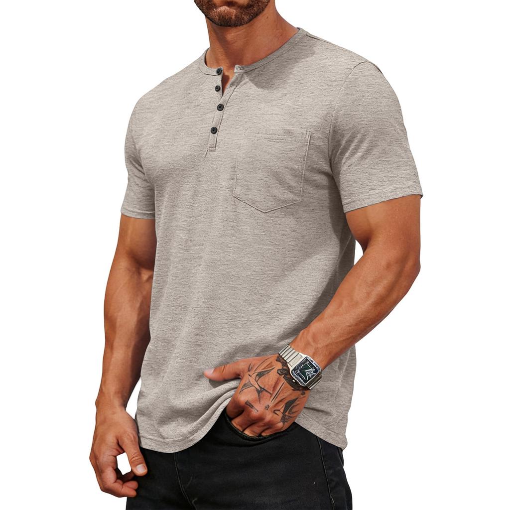 Henley Shirts for Men Mens Short Sleeve Henley Shirts Summer Shirts for Men Short Sleeve Henley Shirts for Men Casual Style