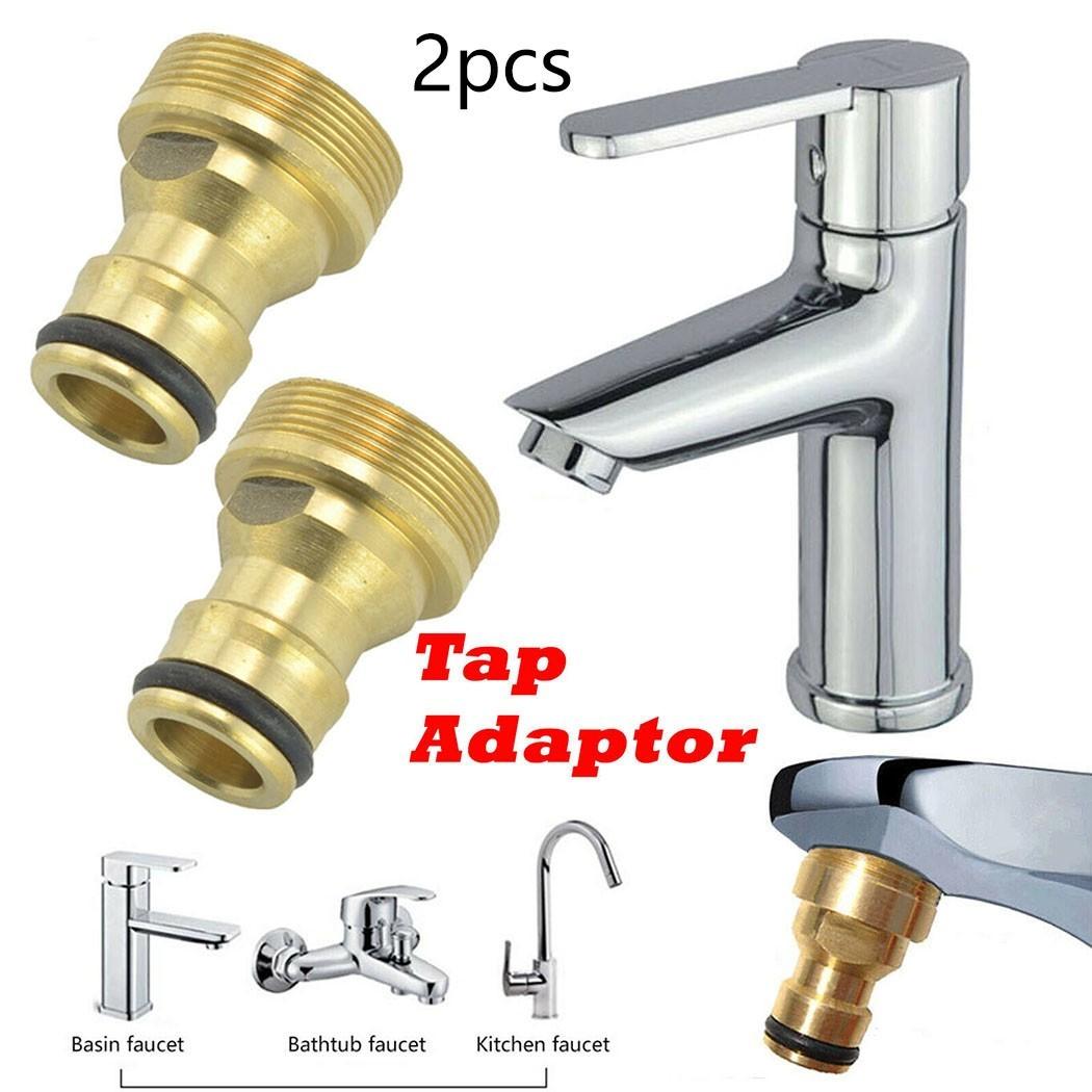 

Kitchen Tap Adapter Joiner Tap To Garden Hose Pipe Connector Mixer 2pcs