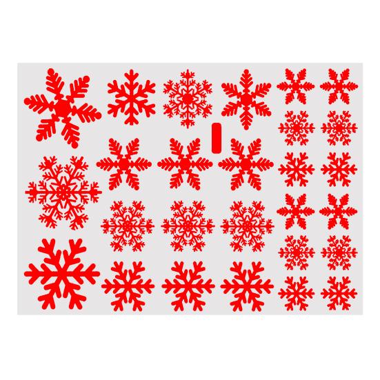 Window Decals Snowflake Pattern Self-Adhesive PVC Waterproof Wall Background Stickers for Home