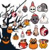 12pcs Halloween Decoration Tag, Pumpkin Ghost Skull Pattern Hanging Ornament for Gift Box Party Festival Scene Decoration