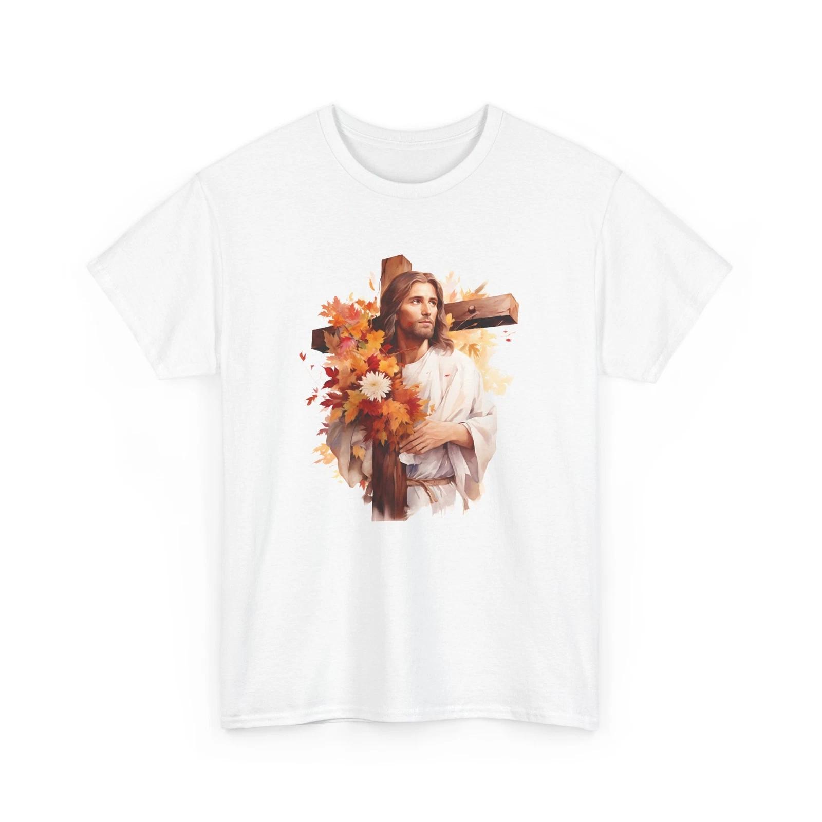 Fall Aesthetic Shirt | Autumn Leaves Pumpkin Shirt | Fall For Jesus Christ Shirt XL