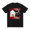 Lactose Resistant Pattern Printed T-shirt for Women's Retro Fashion Short Sleeved T-shirt Casual and Comfortable Large T-shirt
