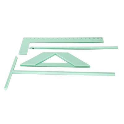 Multifunctional Bookbinding Ruler Set Includes L Ruler, T Ruler, Spacing Guide, Corner Cutting Square and Carrying Case