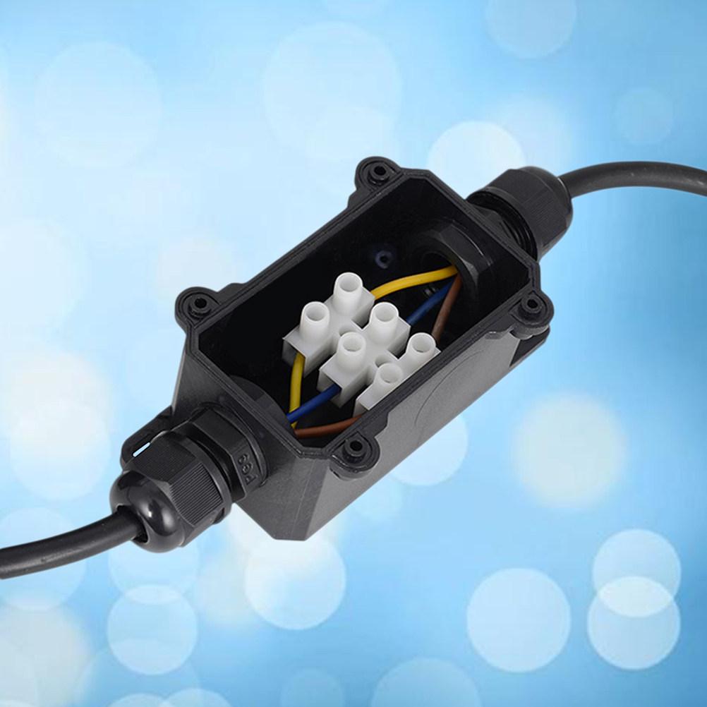 Pg9 2 Way Waterproof IP68 Electrical Junction Box Garden Light Cable Wire Connector Pc Material Anti Aging Sealed Insulation