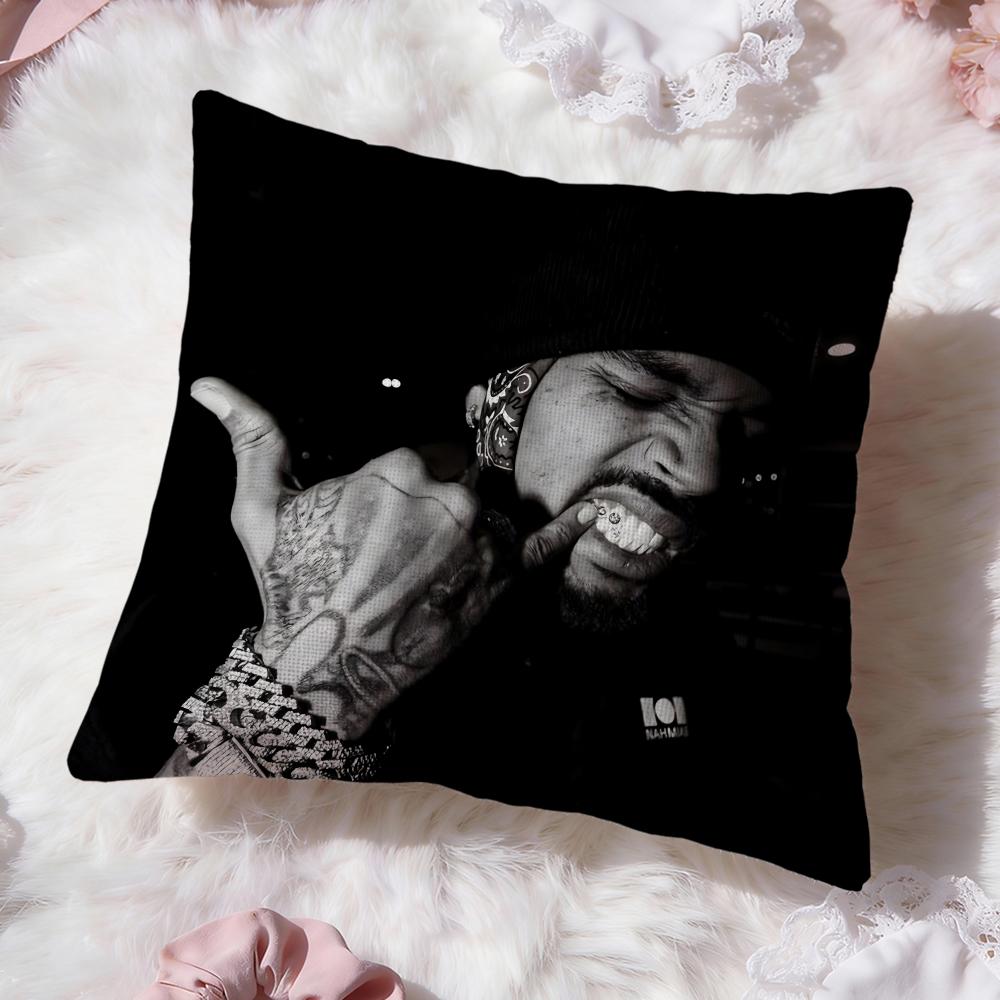 Hot C-Chris Brown Cushion Cover Premium Comfort Reversible Pillow Cove -Two in One Design for Any Room & Car Interior