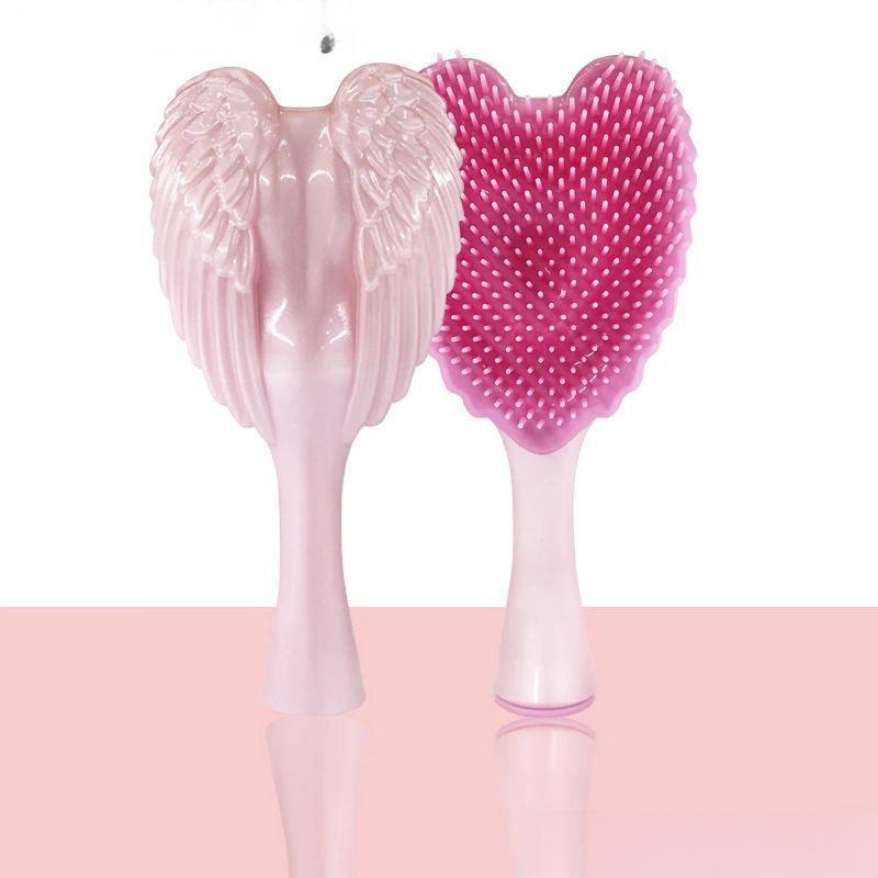 

Internet Celebrity Angel Anti-Tangle Magic Hair Comb - Cute Styling Tool for Girls Smooth, Curly Hair розовый