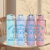 1PC Most Likely Bring Home A Cat Logo 750ml Color Plastic Sports Water Bottle Leakproof Flip Straw Lid Suitable for Sports Office Home Use