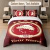 Ensemble de literie Design Olympiacos Texte personnalisé 1 Housse de couette & 2 Taies d'oreiller