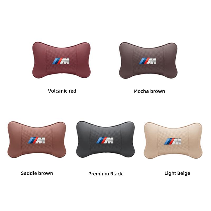 Car Seat Headrest Auto Logo Neck Pillow Accessories Sticker For BMW M E46 E90 E60 F30 F10 E39 E36 F20 G30 G20 E87 E92 E91 E30 X5 pdzr82