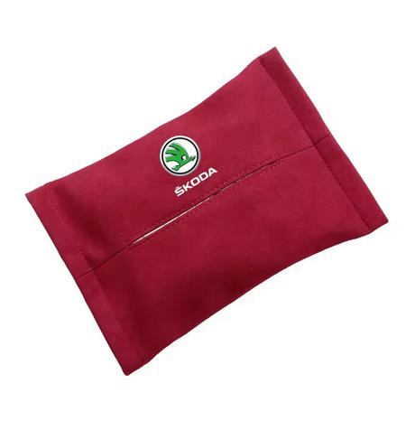 

Car Suede Tissue Boxes for Skoda Octavia 2 A7 Tour RS Fabia 2 1 Rapid Kodiaq Superb Kamiq Vehicle Internal Styling Decoration красный
