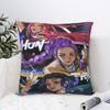 Huntri Girl Group K-pop Demon Hunters Pillowcases Cushion Cover Flim 2025 Pillow Covers Sofa Decoration Zipper Multi Size