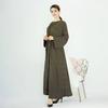 Fashion 2023 Ethnic Style Shoelace Pure Color Cardigan Dress Solid Color Cardigan Dress