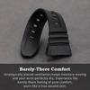 Casio W-96 Silicone Band Replacement Strap (Black/Black Buckle)