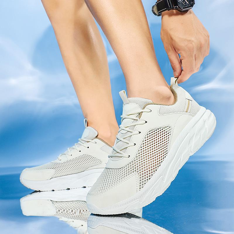 Herren Sportschuhe Atmungsaktive Freizeitschuhe Fliegendes Strickmuster Outdoor Übergröße Laufschuhe