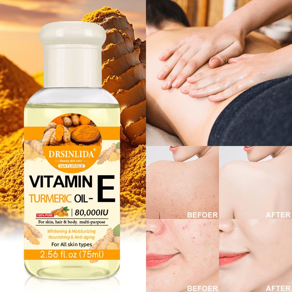 1PC 75ml Vitamin E Compound Essential Oil, Facial And Body Hair Care Essential Oil, Natural Moisturi
