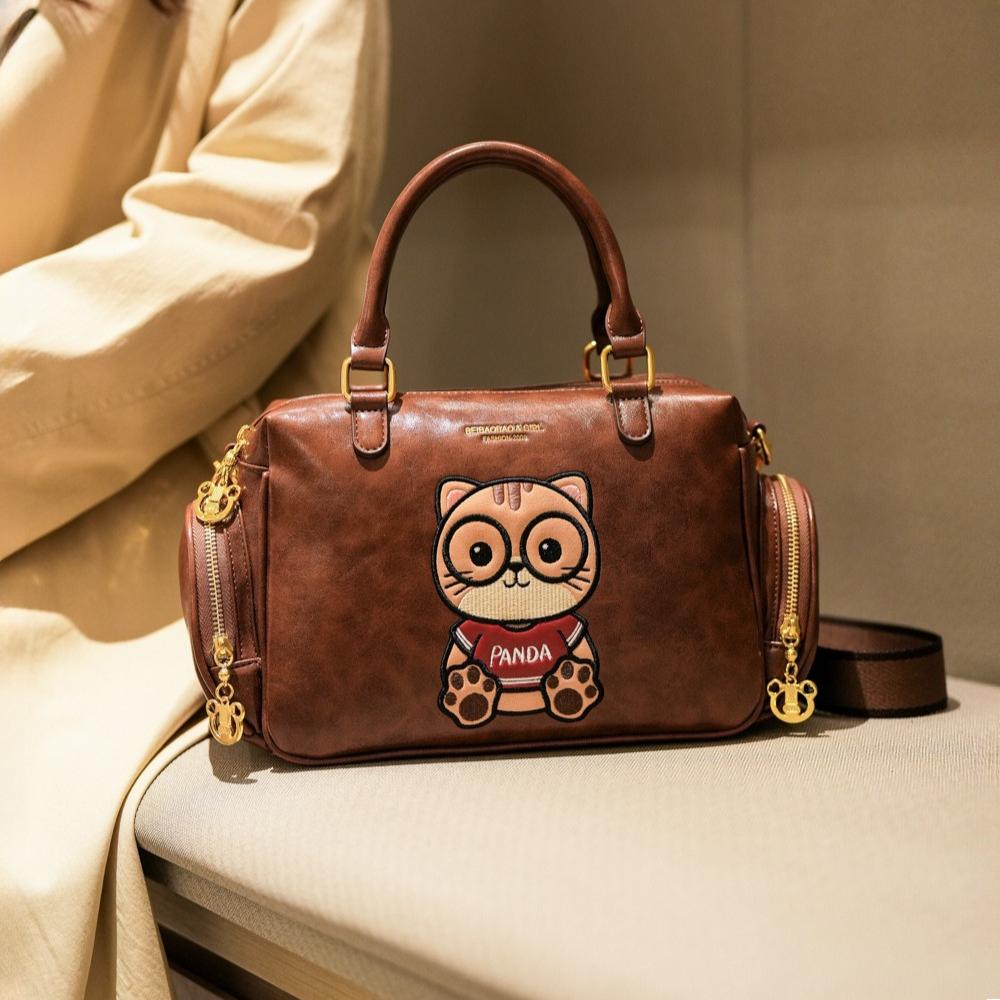 BEIBAOBAO New Design Versatile Women's Handbags Fashionable Foreign Style Ladies Tote Bag Cute Cartoon Single Shoulder Bag High Sense PU Messenger Bag