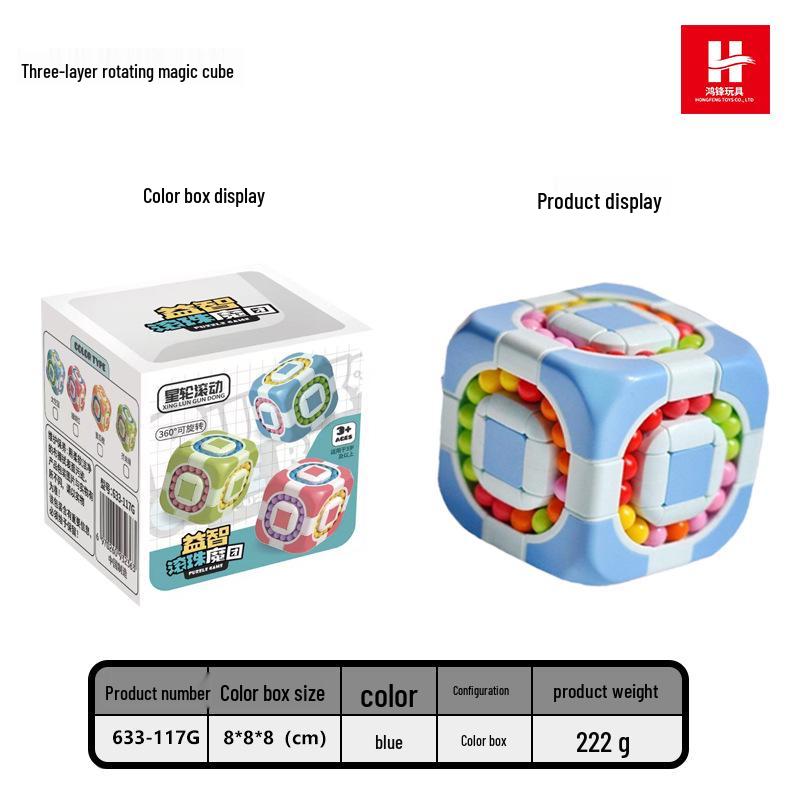Multifunctional Educational Spinning Cube Toy for Kids