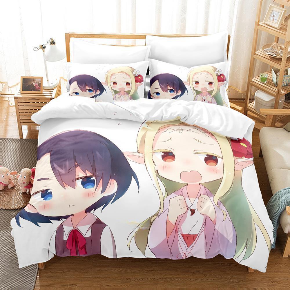 Koito Koganei Elda Bedding Set Single Twin Full Queen King Size Bed Set Adult Kid Bedroom Duvet Cover Sets Anime Bed Sheet Set