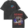 Butterfly Aitana Fashion Graphic Retro Washed Tshirt Men Women Short Sleeve Cotton T Shirts Aesthetic Trend Cotton YK Clothing