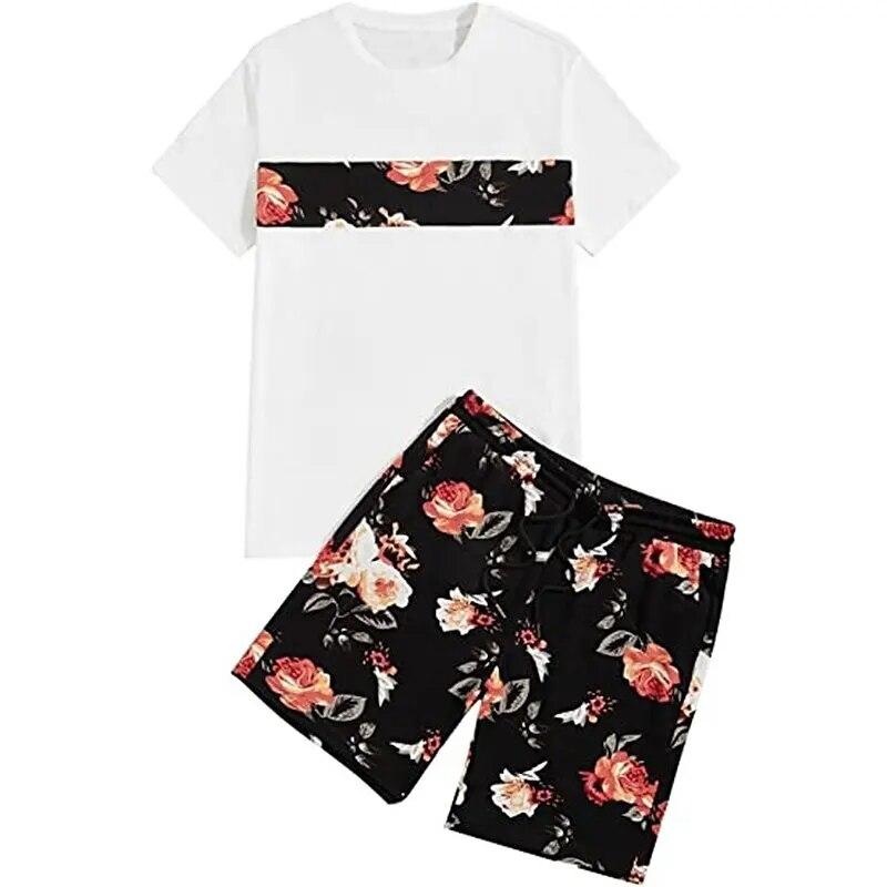 Men Clothing 3D Printed T-shirt Suits Plus Size Fashion Funny Graphic Round Neck Ropa Fashion Designer Short Sleeve 2 Pieces