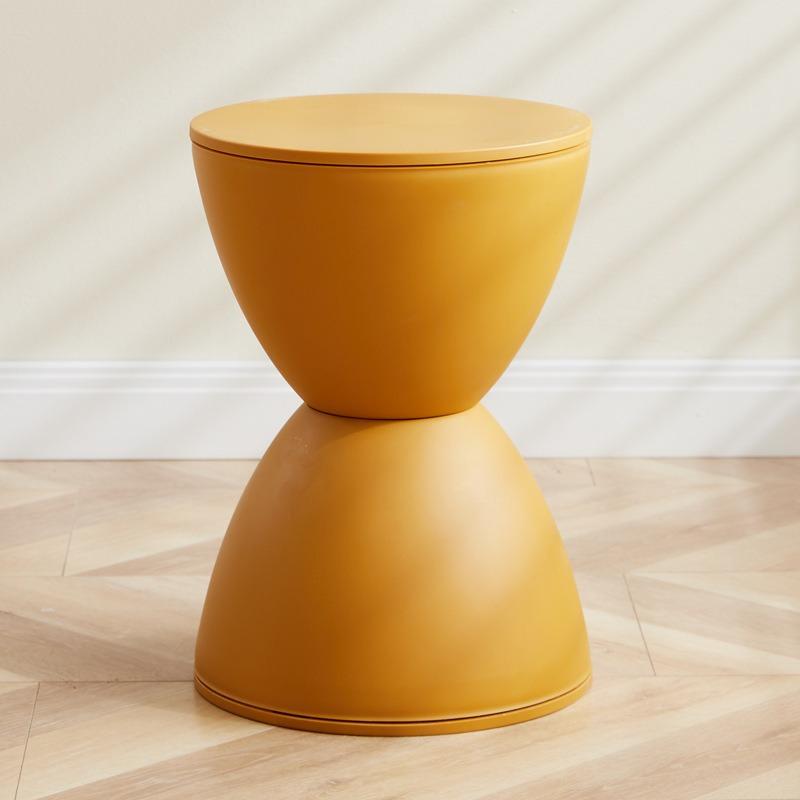 Круглый табурет Песочные часы табурет для переобувания - красочный геометрический эстетический дизайн подходит для домашнего декора в современном стиле жёлтый 12170₽