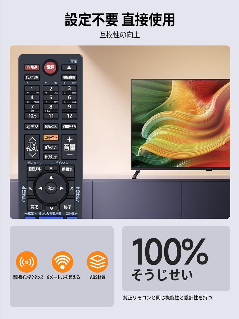 SHZ Replacement Recorder Remote Control for Toshiba REGZA Compatible with Toshiba Players and SE-R0462 Blu-ray Recorders, Blu-ray DBR-Z610 DBR-Z620