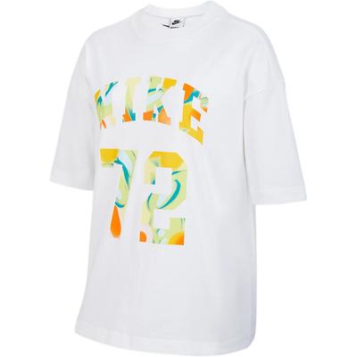 Nike Sportswear Oversized Fashion Letter Crew Neck Short Sleeve T-Shirt Unisex Tops White IF0389100