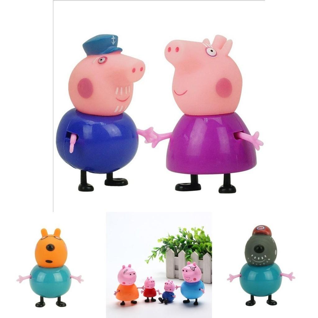 Bunte umweltfreundliche Peppa Pig Familie Freunde Actionfiguren für Kinder 25-teiliges Set