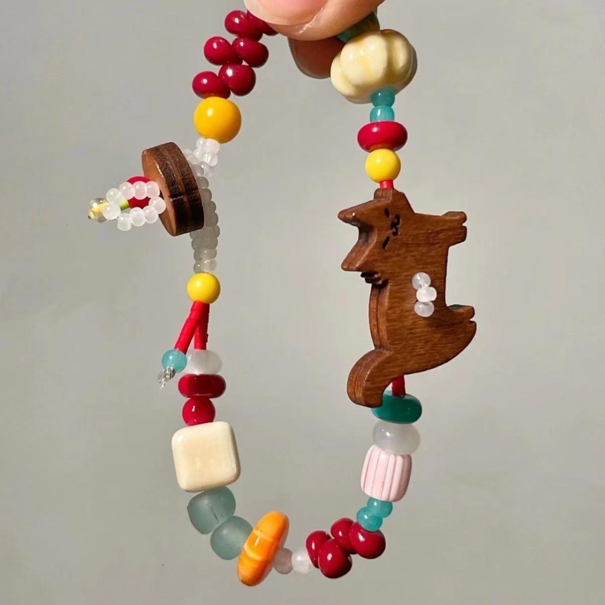 JYL TS Bracelet Necklace Red Design Enhances Passion & Noble Aura A wooden cat рыжехвостый
