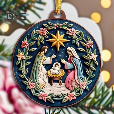 Gimimo Kalėdų papuošalai Religinės Kalėdų eglutės Gimimo scenos papuošimai Jėzaus gimimo Krikščioniški papuošalai namų sodybos atostogų dekoravimui