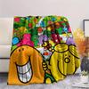 Mr. Men Little Miss  Print Flannel Blanket, High Quality Comfortable for All Seasons, Home Decor, Warmth and Comfort