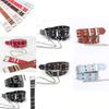 Chic Faux Leather Belt For Casual Denim With Unique Chain Accents Available In Various Fashionable Colors