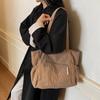 2025 Autumn New Japanese Trend Large-capacity Solid Color Simple Shoulder Bag Casual Versatile Commuter Handbag