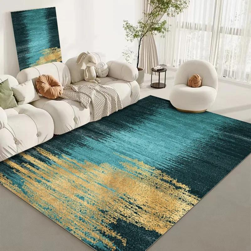 Green Mori Abstract Living Room Carpet Bedroom Study Full Floor Mat Home Decor Modern High Touch Office Carpet Home Decoration