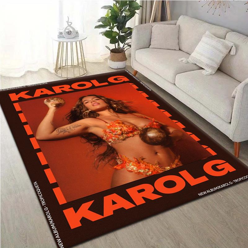 Singer K-KAROL G-G 2026 Music MAÑANA Tropicoqueta Carpet Rug for Bedroom Living Room Decor Sofa Home Area Rug Non-slip Floor Mat