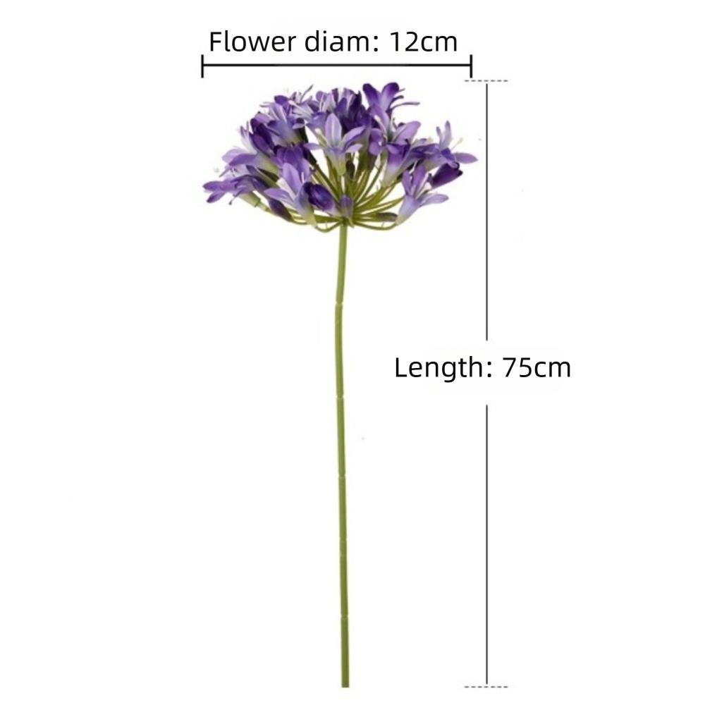Long Branch Agapanthus Flowers Branch Fake Artificial Flower Fake Lotus Flower Table Accessories