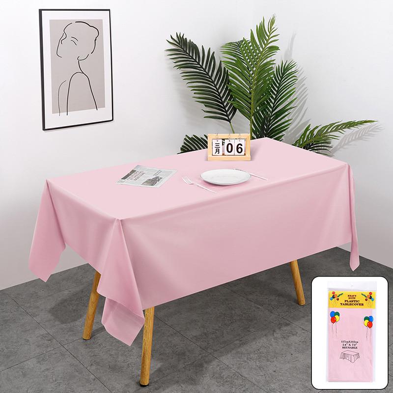 Peva Thickened Disposable Tablecloth With Dustproof And Oilproof Surface For Events And Decor