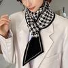 Korean-Style Houndstooth Plaid Scarf for Women - Warm, Stylish, Versatile Autumn/Winter Neck Wrap