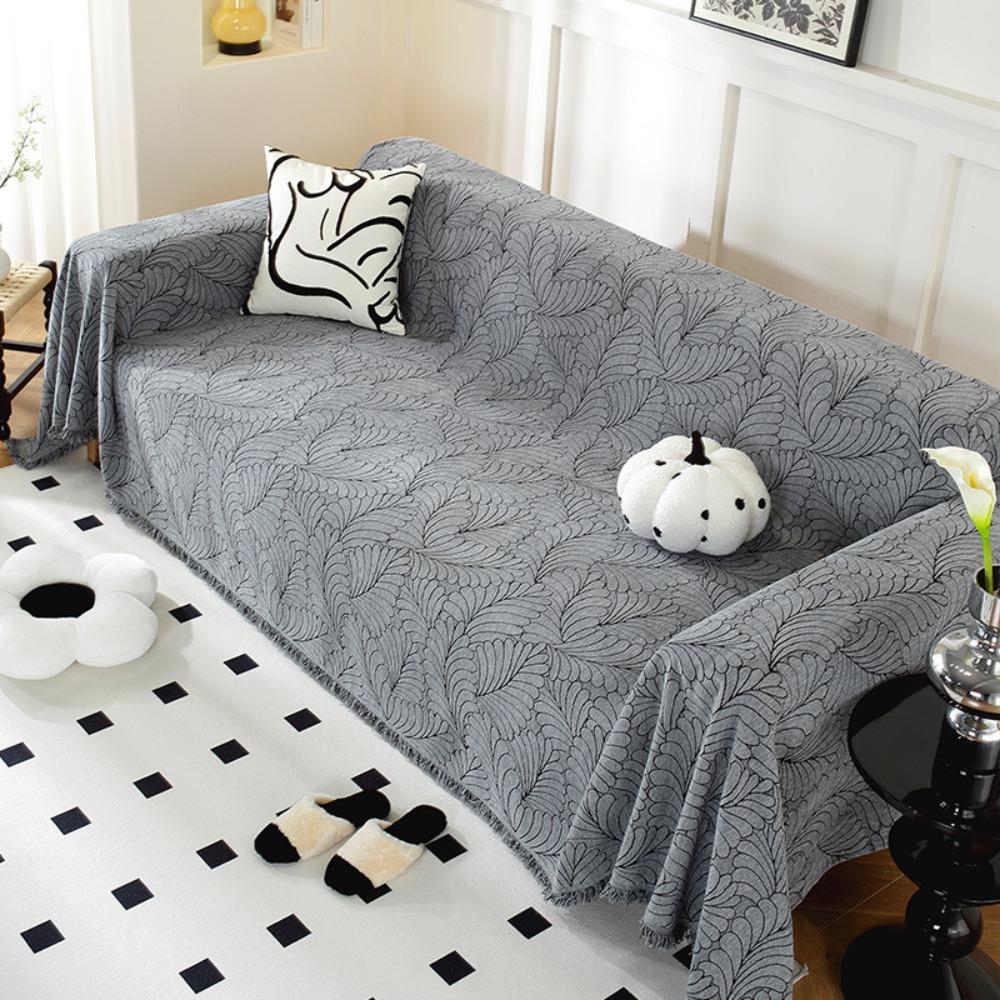 

Chenille Sofa Cover Simple Elegant One Piece Couch Slipcover All Season Universal Full Coverage Sofa Protector 90x90