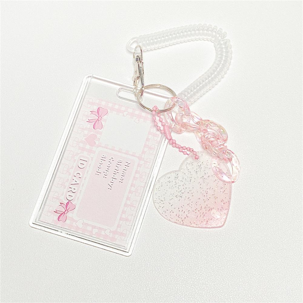 Love Transparent Photocard Holder Ins Photo Sleeves Card Holder Idol Kpop Photo Protector Bus Card Student Stationery Supplies
