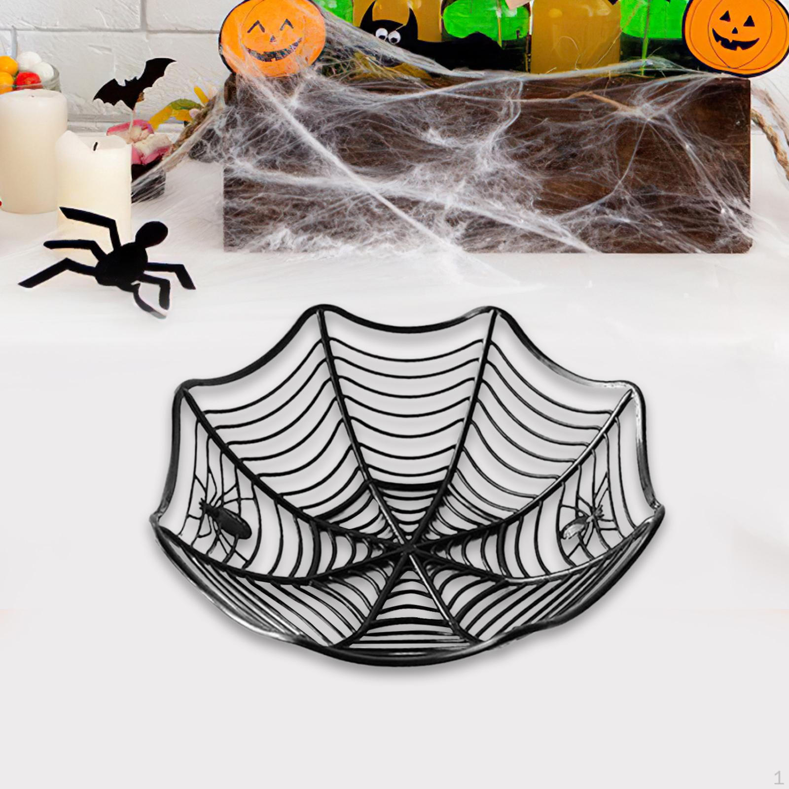 

Конфетница Хэллоуин паутина корзина праздничная атмосфера домашний кофе гадость или сладость держатель black