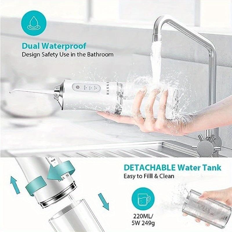 Professional Cordless Oral Irrigator - Portable, Retractable, and Water Flosser for Teeth Cleaning, Dental Care