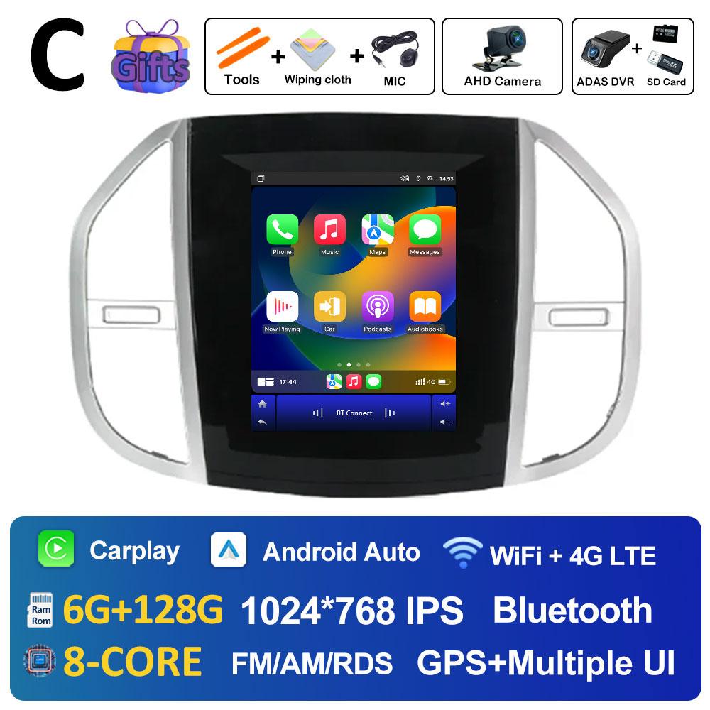Android 14 Multimedia Video Radio Player For Mercedes Benz Vito 3 2014 2015 2016 2017 2018 2019 2020 Built-in GPS WiFi Rear View