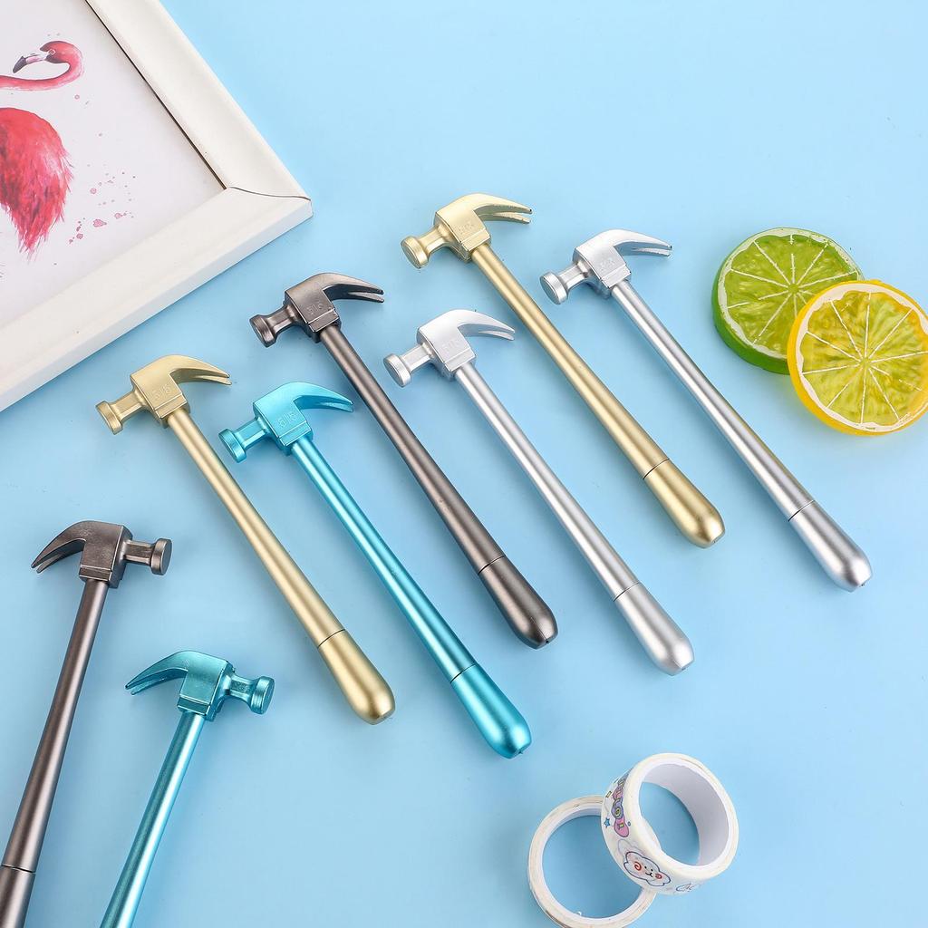 Cartoon Hammer Design Black Gel Pen for Students