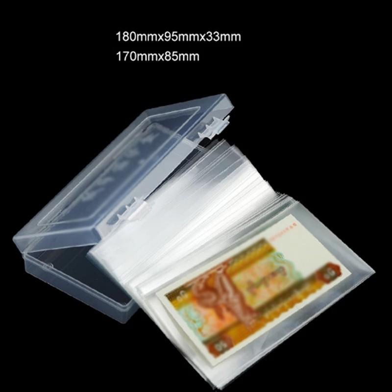 Buste per Banconote Scatola di Protezione per Denaro Contenitore Collezioni Con Custodia Organizer