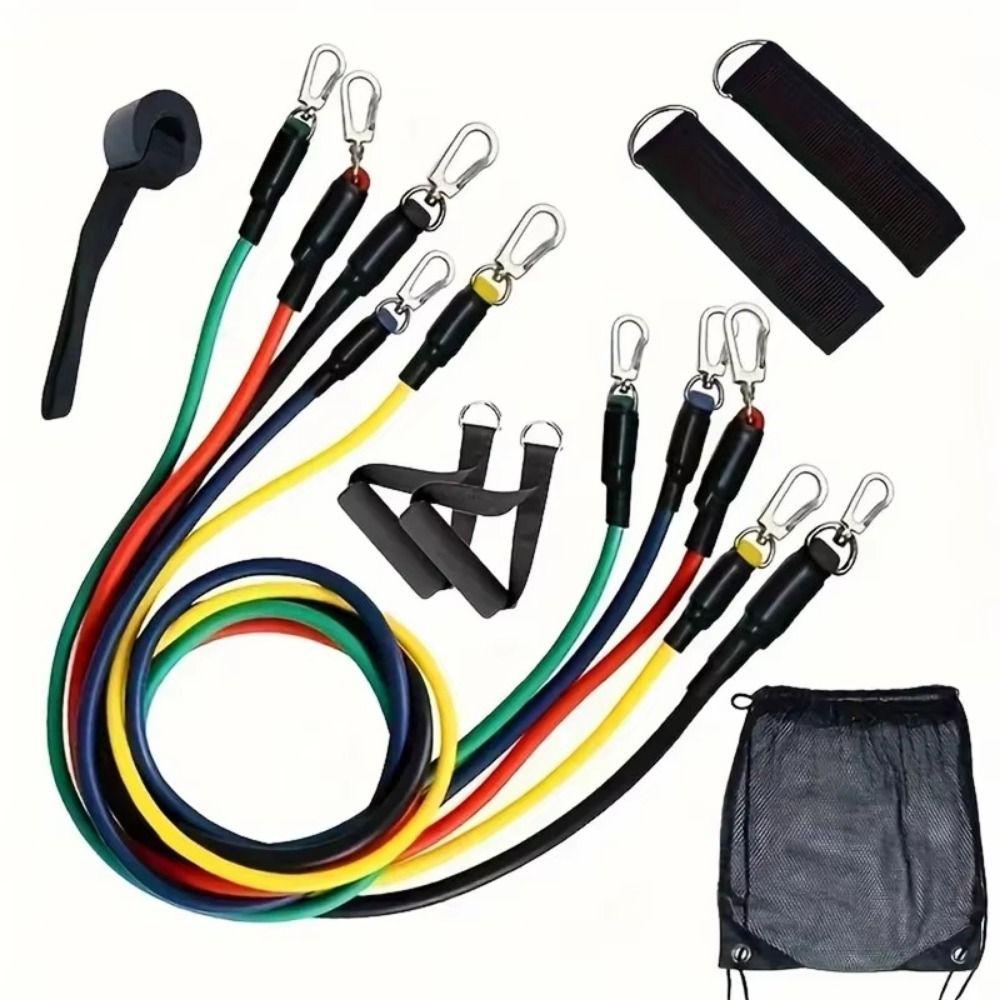 11Pcs/Set Durable Resistance Band Set Anti-Break Elastic Training Band  Fitness Equipment