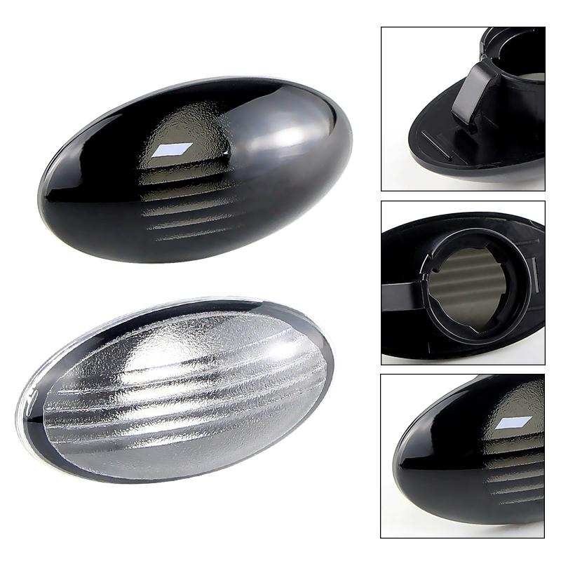 2PCS No Bulb Car Front Side Marker Turn Signal Lamp Housing Covers For Mini Cooper R50 2002-2006 R52 2004-2008 R53 2002-2006